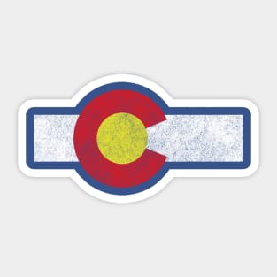 colorado vintage flag Sticker